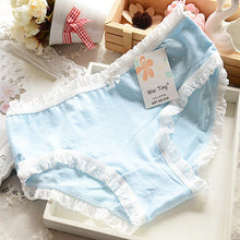 Casual Lady Briefs Women Multicolored Cotton Pleated Hem Panties Underwear Knickers LZH7 NW