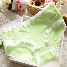 Casual Lady Briefs Women Multicolored Cotton Pleated Hem Panties Underwear Knickers LZH7 NW