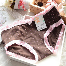 Casual Lady Briefs Women Multicolored Cotton Pleated Hem Panties Underwear Knickers LZH7 NW