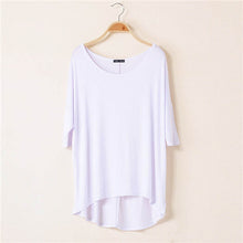 Casual Women Oversized Batwing Short Sleeve T-shirts Cotton Loose Top Tee NW