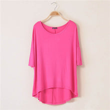 Casual Women Oversized Batwing Short Sleeve T-shirts Cotton Loose Top Tee NW