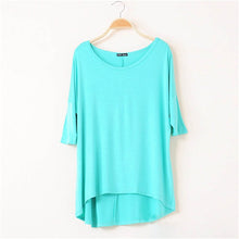 Casual Women Oversized Batwing Short Sleeve T-shirts Cotton Loose Top Tee NW