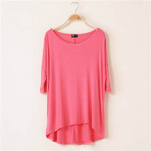 Casual Women Oversized Batwing Short Sleeve T-shirts Cotton Loose Top Tee NW