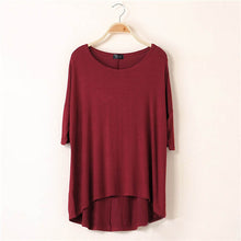 Casual Women Oversized Batwing Short Sleeve T-shirts Cotton Loose Top Tee NW