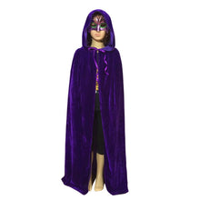 Child Kids Girl Boy Hooded Velvet Cape Cloak Halloween Fancy Dress Robe Costume NW