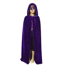 Child Kids Girl Boy Hooded Velvet Cape Cloak Halloween Fancy Dress Robe Costume NW