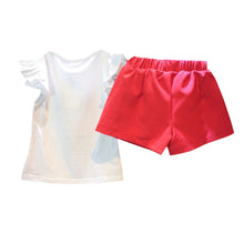 Children Baby Girls Pullover Character Girl Cute Vest Red Pants Fashion Casual Sets Hot NW