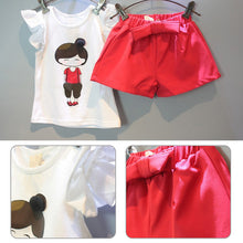 Children Baby Girls Pullover Character Girl Cute Vest Red Pants Fashion Casual Sets Hot NW