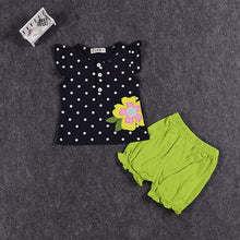 Children Girls Clothing Set Cute Short Sleeve Tops Short Pants Outfit Clothes NW
