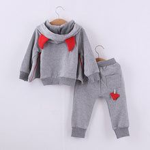 Cool Children Baby Bat Pattern Long Sleeve Top Sweater Hoodie Long Pants Outfits Clothing Set NW