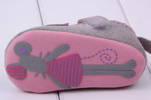 Cute Baby Girls First walkers Cotton Grey Cartoon Mouse Soft with Pattern Shading Soft Sole Baby Toldder Prewalkers Shoe 3 size NW