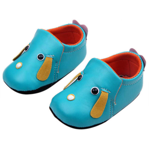 Cute Baby Kids PU Leather Toddler Crib Shoes Puppy Pattern Shoes Prewalker 0-12M NW