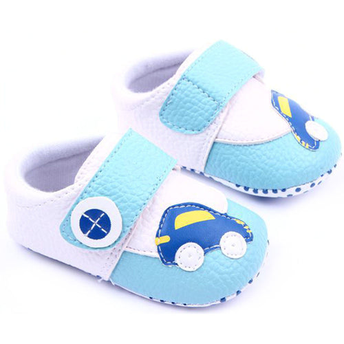 Cute Girl Boy Flower Car Leather Crib Shoes Newborn Baby Soft Sole Toddler Shoes NW