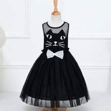 Cute Lace Bow Ball Gown Party Dresses Cartoon Cat Girl Sleeveless Dresses Tulle Girl Dress NW