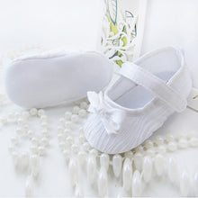 Cute Toddler Baby Kids Girls Bowknot Satin Crib Shoes Princess Shoes First Walkers Size 0-18M NW