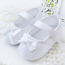 Cute Toddler Baby Kids Girls Bowknot Satin Crib Shoes Princess Shoes First Walkers Size 0-18M NW