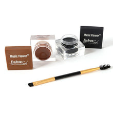 Double Colors Cosmetics Music Flower Eyebrow Makeup Kit Eye Brow Gel Eyeliner Gel Mascara Eye Liner Make Up Set NW