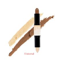 Double-ended 2 in1 Contour Stick Contouring Highlighter Bronzer Create dimensional Face Makeup Concealer Full Cover Blemish NW