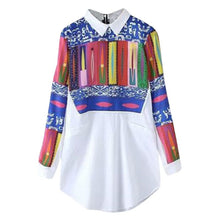Fall New Fashion Style Women Floral Printed Long Sleeve Chiffon Shirt Blouse Top NW