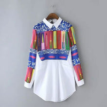 Fall New Fashion Style Women Floral Printed Long Sleeve Chiffon Shirt Blouse Top NW