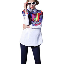 Fall New Fashion Style Women Floral Printed Long Sleeve Chiffon Shirt Blouse Top NW