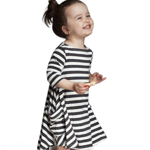 Family Matching Outfits baby and mom dress nighty girl dress women kids pajamas stripe Mother and Child dress Girls Clothing NW
