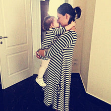 Family Matching Outfits baby and mom dress nighty girl dress women kids pajamas stripe Mother and Child dress Girls Clothing NW