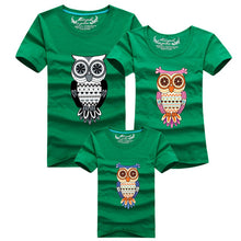 Family Shirt Owl Printed T Shirts Family Clothes Father Mother Daughter Son Outfits Family Matching Clothes NW