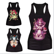 Fashion 3 24 Colors Women Tank Tops Print Blouses Rock Punk Gothic Vest Party Clubwear T-Shirts PY NW