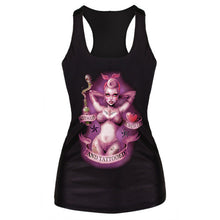 Fashion 3 24 Colors Women Tank Tops Print Blouses Rock Punk Gothic Vest Party Clubwear T-Shirts PY NW