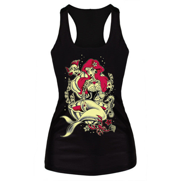 Fashion 3 24 Colors Women Tank Tops Print Blouses Rock Punk Gothic Vest Party Clubwear T-Shirts PY NW
