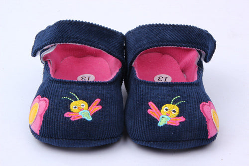 Fashion Baby toddler Shoes Corduroy Chic Butterfly Embroidery Soft Bottom Girl Shoes NW