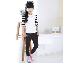 Fashion Casual Baby Kids Girl Pants Cozy Pencil Pants Zipper Slim Trousers 2-7 Y NW
