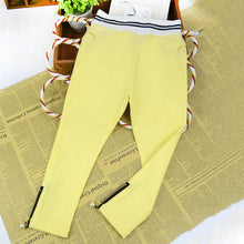 Fashion Casual Baby Kids Girl Pants Cozy Pencil Pants Zipper Slim Trousers 2-7 Y NW