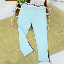 Fashion Casual Baby Kids Girl Pants Cozy Pencil Pants Zipper Slim Trousers 2-7 Y NW