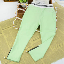 Fashion Casual Baby Kids Girl Pants Cozy Pencil Pants Zipper Slim Trousers 2-7 Y NW