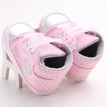 Fashion Casual Infant Toddler Newborn Baby Girls Princess Polka Dots Lace-Up First Walkers Sneakers Shoes NW