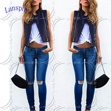 Fashion European Autum PU leather Women Motorcycle Leather Jacket Slim Casual Tops Locomotive Short Vest Coats NW