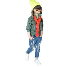 Fashion Kids Baby Girl Ripped Jeans Blue Casual Denim Long Pencil Retro Pants 2-7Y NW