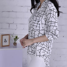 Fashion New Womens Chiffon 3 4 Sleeve Shirt OL Lady Blouse Tops S M L XL NW
