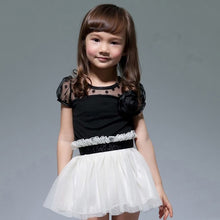Fashion New Kid Girls Princess Dresses Formal Party Tutu Child Lace Flower Gown Dress Wedding Party Everyday Children Clothes NW