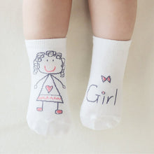 Fashion Soft Baby Socks 1 Pair Unisex Newborn Baby Girls Boys Hand Printed Cotton Socks Kids Child meias infantil NW