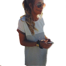 Fashion Striped Loose Long T Shirt Tops Tee Shirt Cotton Casual Tops Women New NW