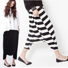 Fashion Women Drop Crotch Baggy Pants Capris Cropped Harem Pants Trousers NW