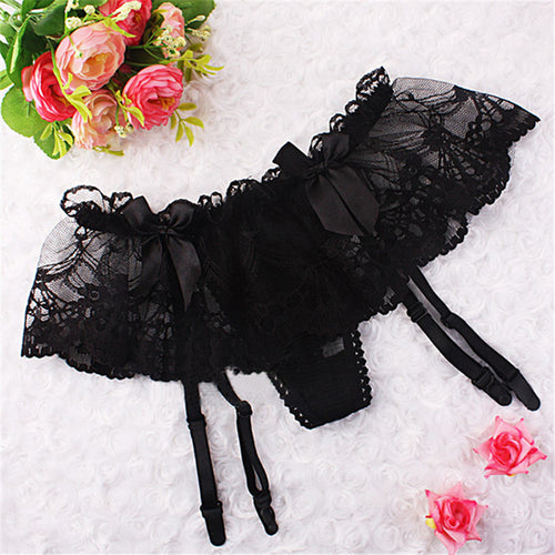 Fashion Women Girls Sexy Floral Lace Suspender G-String Stocking Garter Belts NW