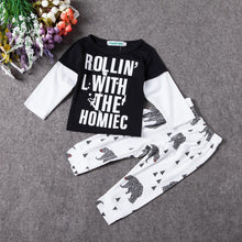 Fasion Infant Baby Boys Clothing Sets Cotton Letter Printed Long Sleeve 2pcs Children Outfits New NW