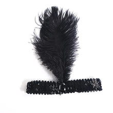 Feather Headband 1920's Flapper Sequin Headpiece Costume Head Band Party Favor NW