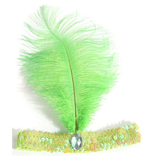 Feather Headband 1920's Flapper Sequin Headpiece Costume Head Band Party Favor NW