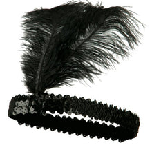 Feather Headband 1920's Flapper Sequin Headpiece Costume Head Band Party Favor NW