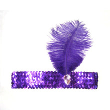Feather Headband 1920's Flapper Sequin Headpiece Costume Head Band Party Favor NW